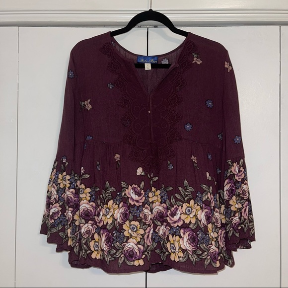 Floral Long-sleeve Top - Picture 1 of 3
